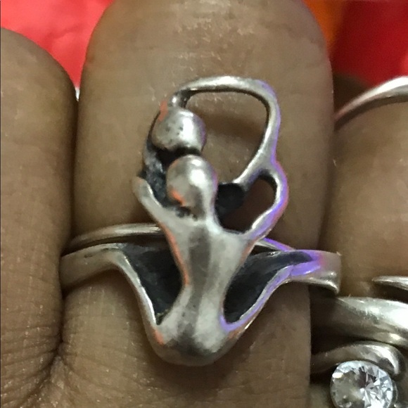Ballet Dancing 925 Stamped Sterling Silver Ring Sz 10 1/2 - Picture 12 of 16